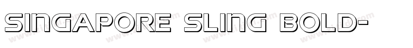 Singapore Sling Bold字体转换